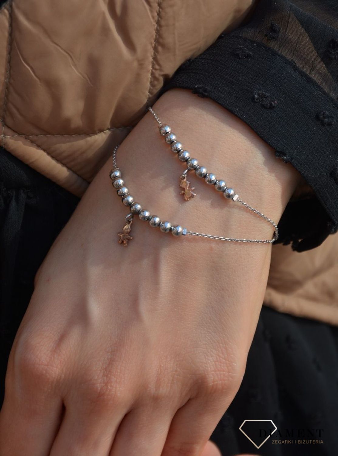 Bransoletka LineAgent P 15327 srebrne kuleczki dziewczynka11.jpg